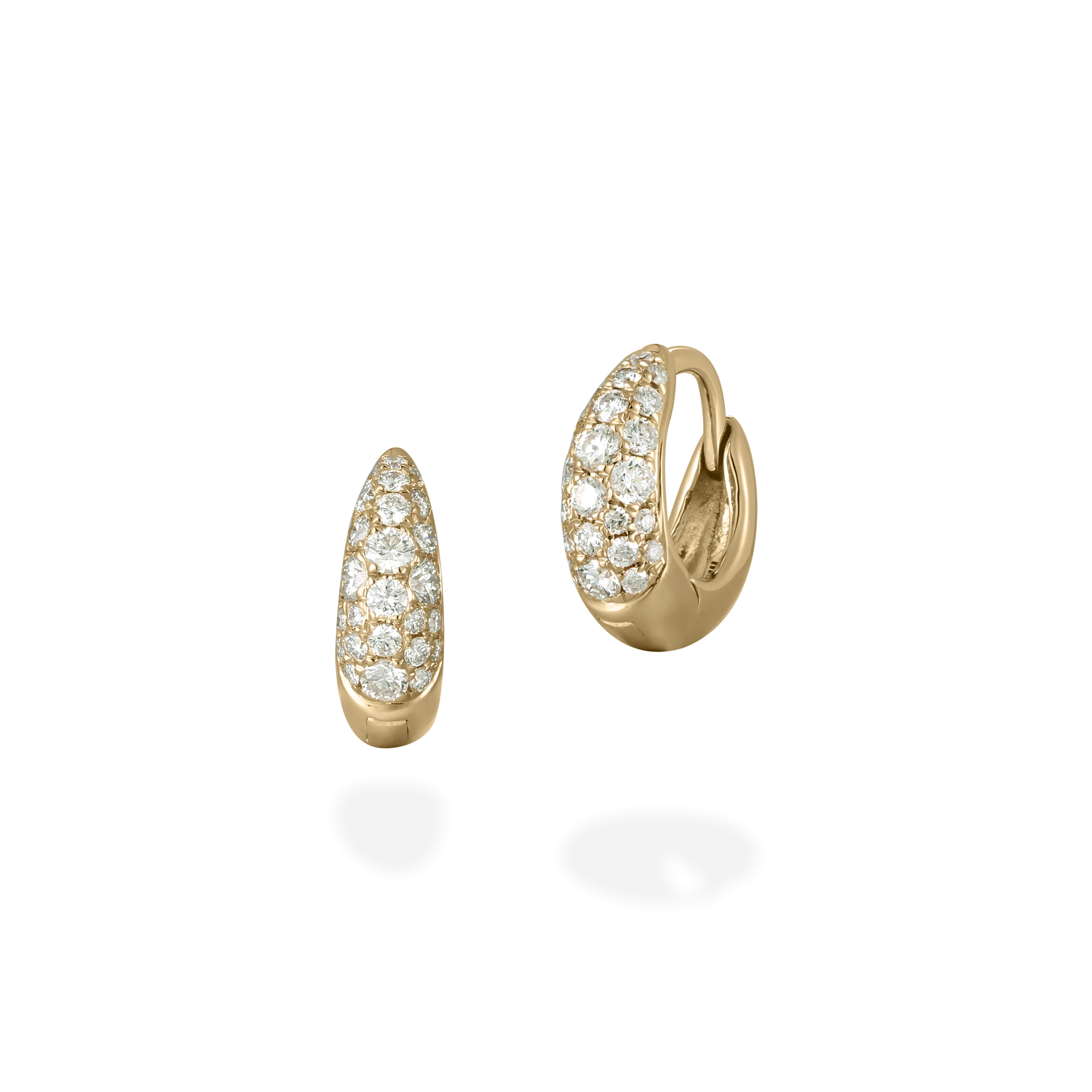 7mm belly pavé diamond huggies